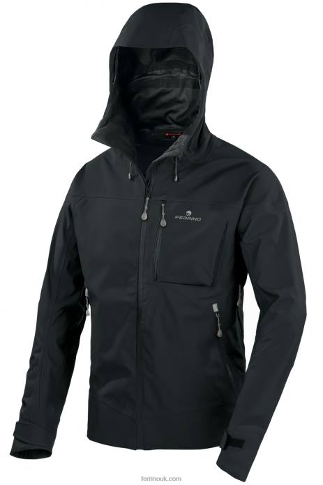Men Ferrino T2B6136 Black VALDEZ JACKET S MAN BLACK