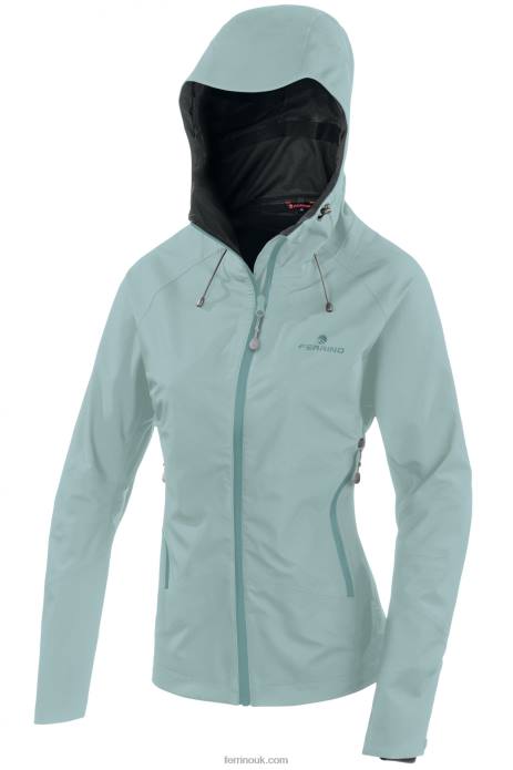 Women Ferrino T2B6295 Ice Green VALDEZ JACKET S WOMAN ICE GREEN