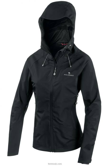 Women Ferrino T2B6297 Black VALDEZ JACKET S WOMAN BLACK