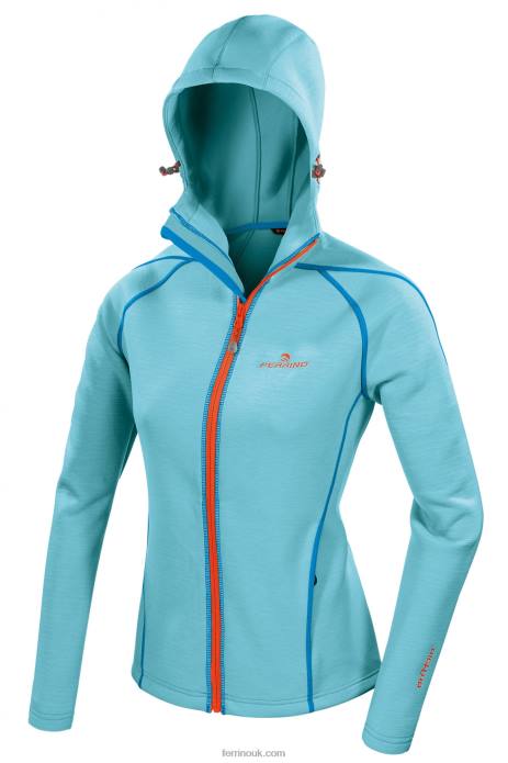 Women Ferrino T2B6319 Light Blue CONGAREE JKT WOMAN LIGHT BLUE