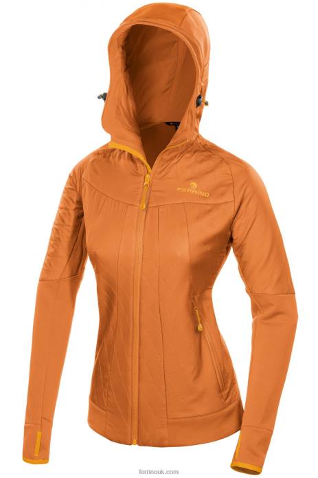 Women Ferrino T2B6359 Dark Orange MULHACEN JACKET WOMAN DARK ORANGE