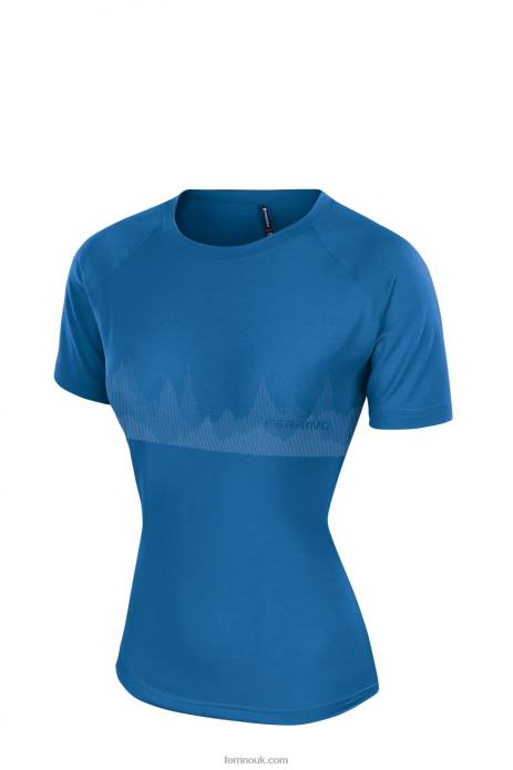 Women Ferrino T2B6322 Bright Blue CORUEL T-SHIRT WOMAN BRIGHT BLUE