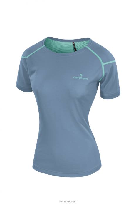 Women Ferrino T2B6325 Misty Blue KASAI T-SHIRT WOMAN MISTY BLUE