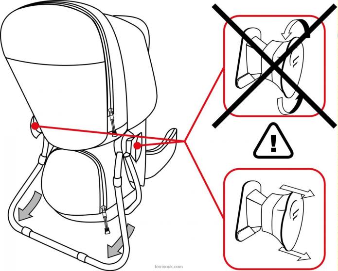Kids Ferrino T2B6105 Red BACKPACK CARIBOU RED