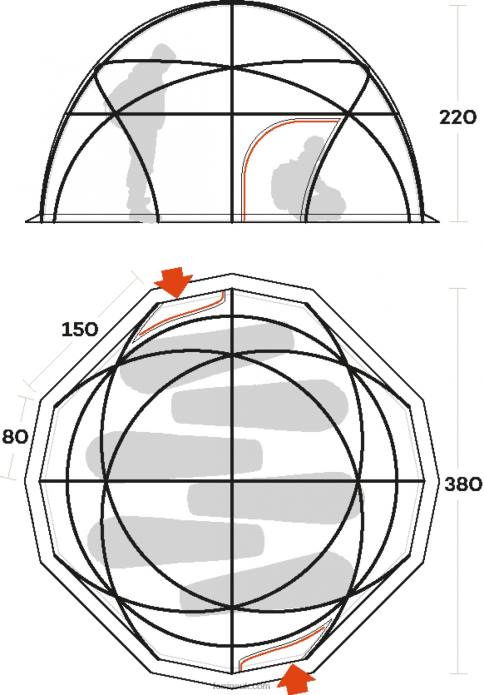 Unisex Ferrino T2B6448TENT COLLE SUD (INNER + DOUBLE FLY)