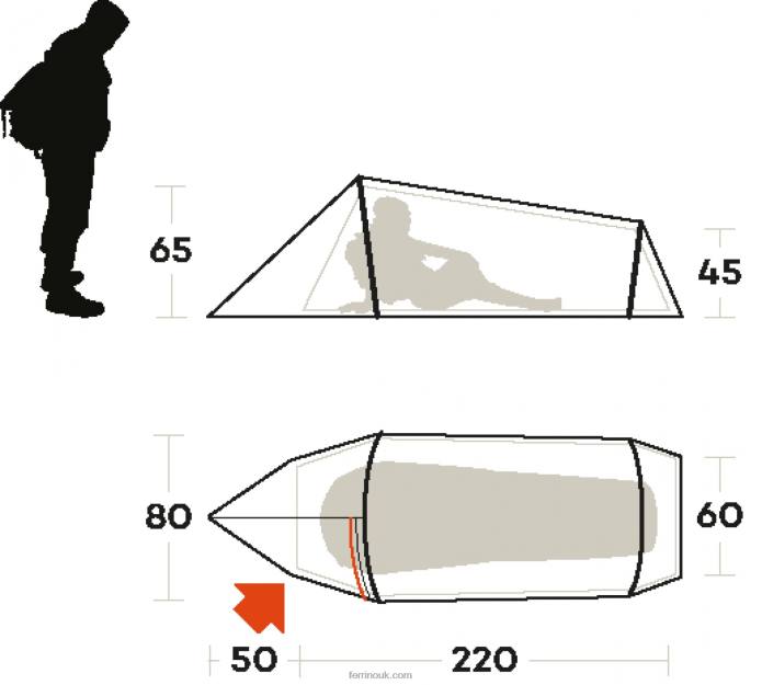 Unisex Ferrino T2B6478TENT SLING 1