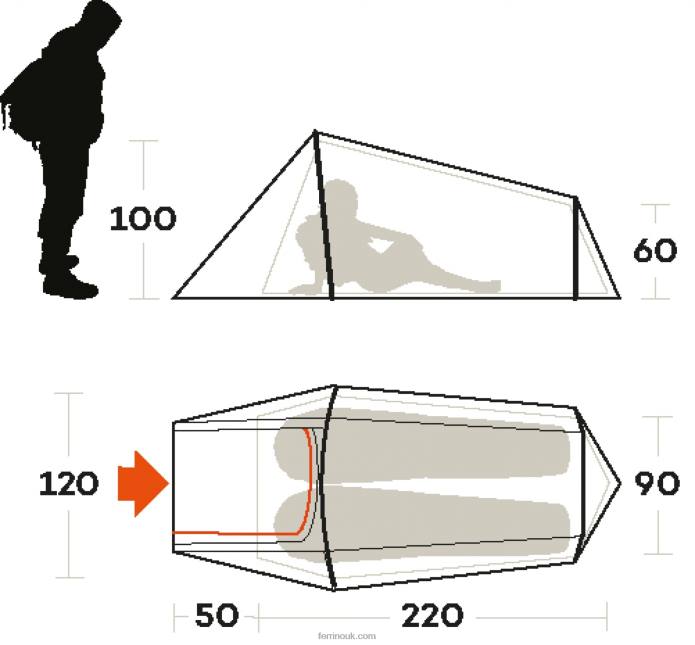 Unisex Ferrino T2B6481TENT SLING 2