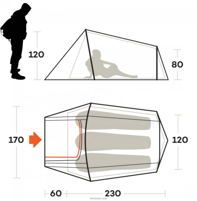Unisex Ferrino T2B6482TENT SLING 3