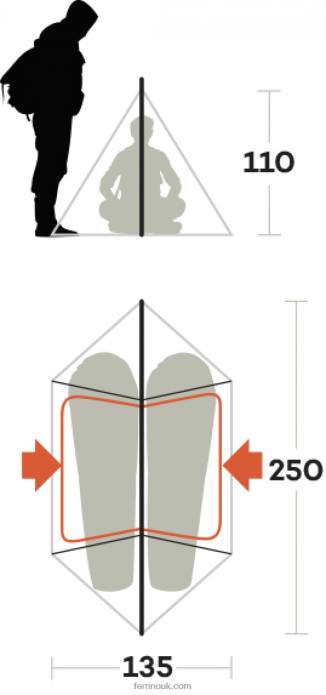 Unisex Ferrino T2B6484TENT MTB