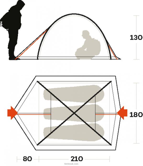 Unisex Ferrino T2B6485TENT KALAHARI 3